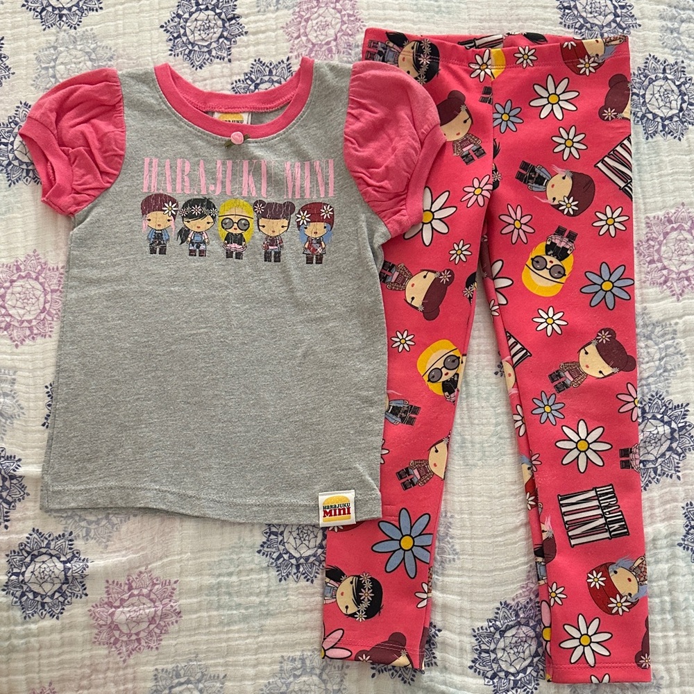 Kid’s Harajuku Mini Set - Pink and Gray Sizes 3T